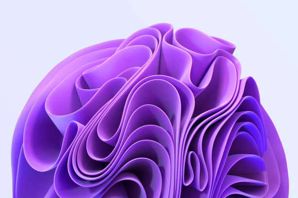 紫色丝带线条科技背景