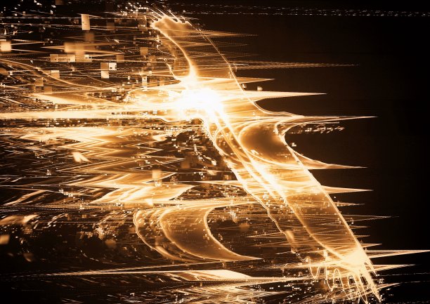 金红色凤凰插画