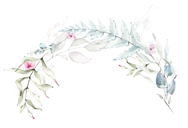 精美蓝绿色圆形花纹图案