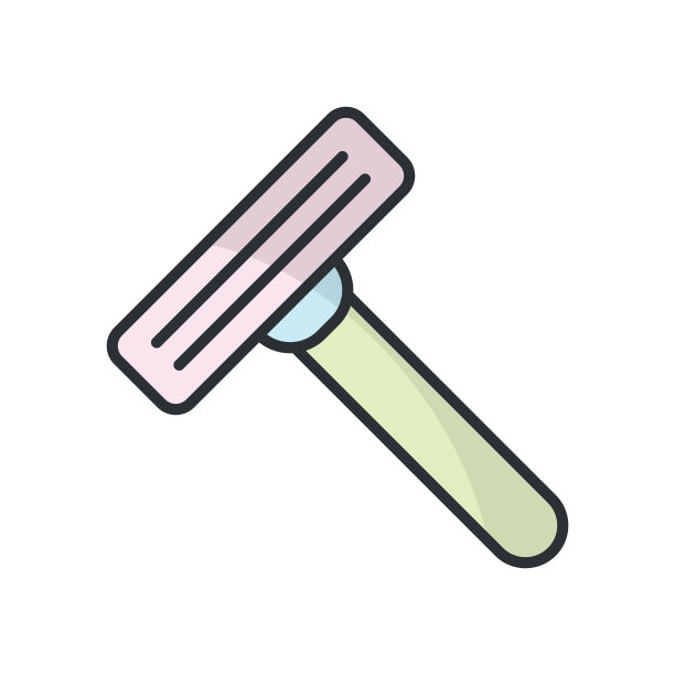 矢量插图简约生活用品镜子