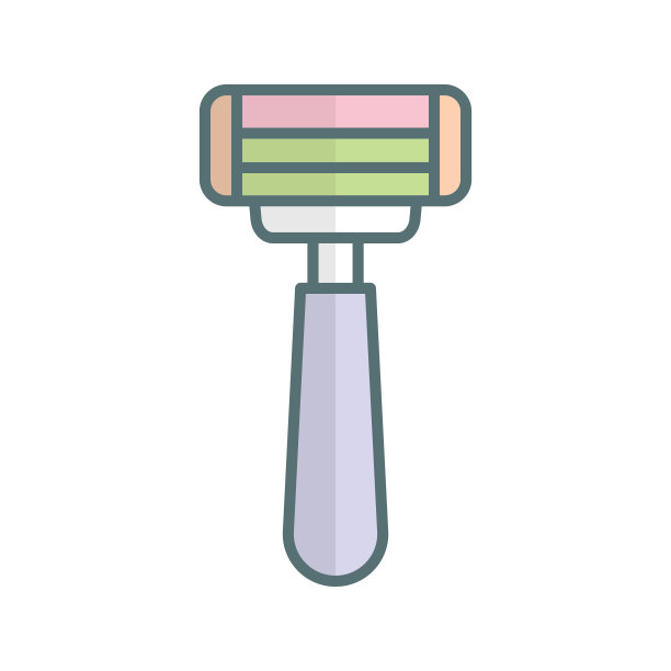 矢量插图简约生活用品镜子