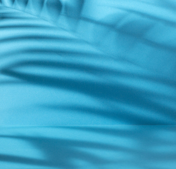 清新蓝绿棕榈叶图案背景