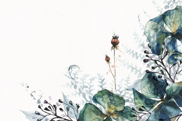 精美蓝绿色圆形花纹图案