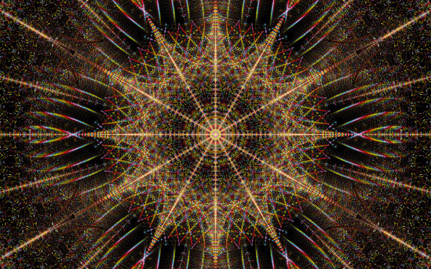 多彩几何花卉拼接图案