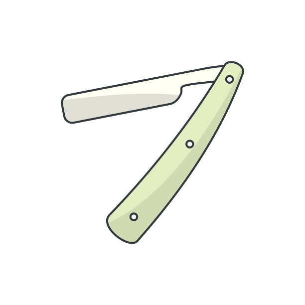 矢量插图简约生活用品镜子