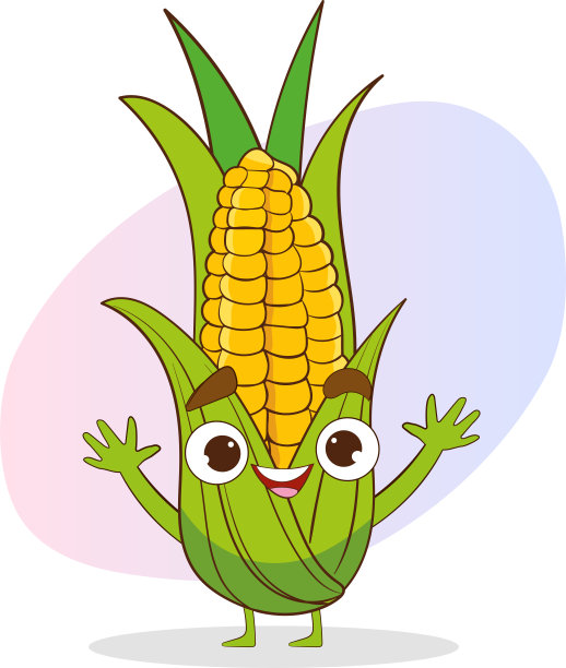 可爱玉米卡通形象设计