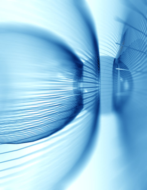 蓝色动感飘逸线条背景图