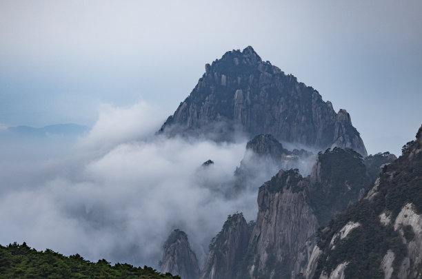 黄山地标印象天际线