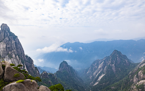 黄山印象矢量图