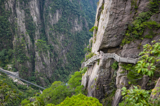 黄山印象矢量图