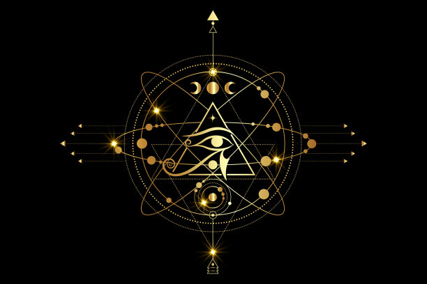 太阳logo设计,金字塔标志