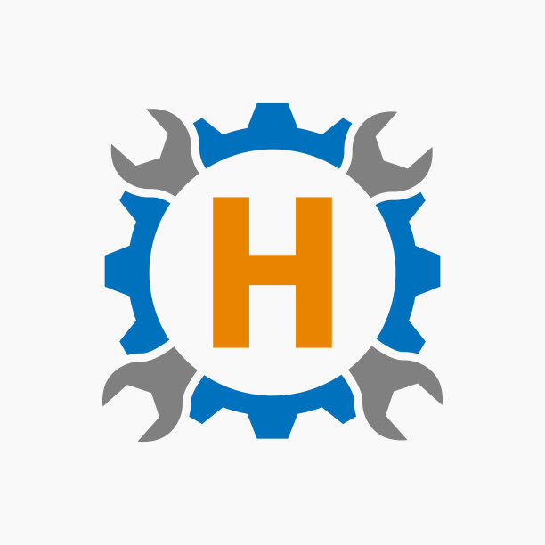 h字母机械logos