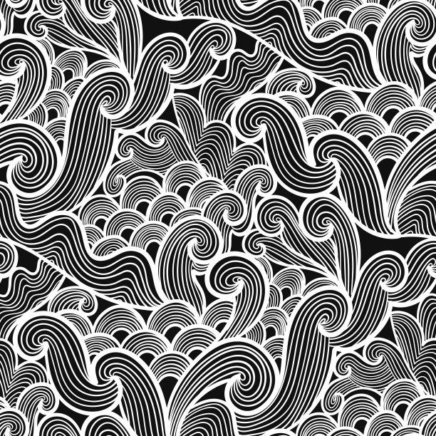 几何波浪地毯图案