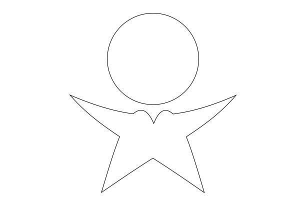 圆形徽章现代扁平风格图