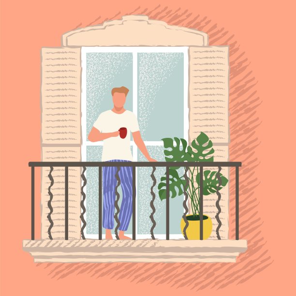 日常生活场景插画