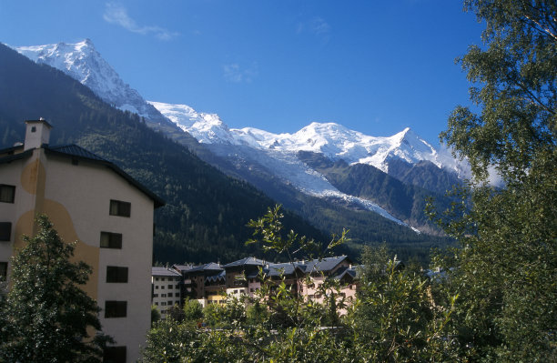 勃朗峰,米迪正午峰,波松冰河