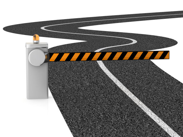 道路工程,停止标志,建筑施工屏障