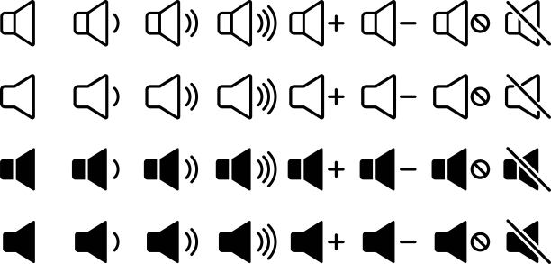 矢量喇叭音量声音静音