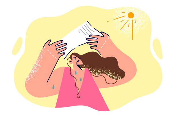 太阳下流汗的女子插图