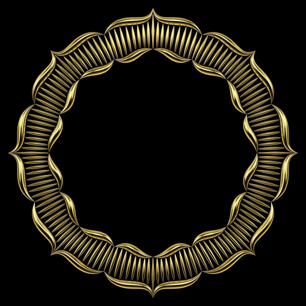 精美对称圆形花纹图案