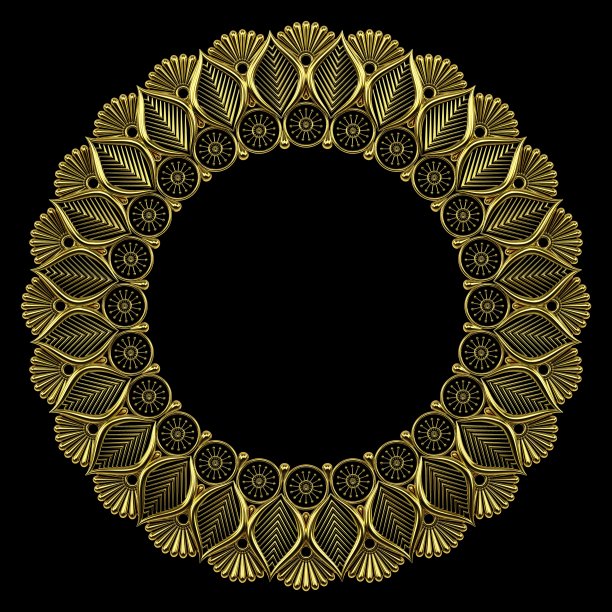 精美对称圆形花纹图案