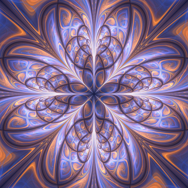 梦幻蓝金抽象纹理图案