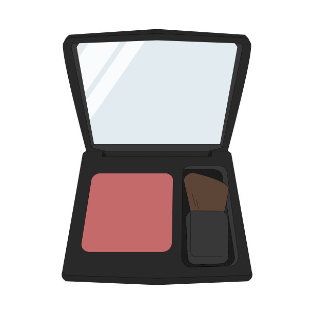 矢量插图简约生活用品镜子