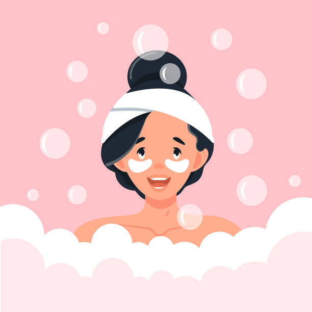 美女享受泡澡淋浴插图