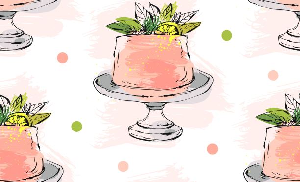 生日卡片 玫瑰 蛋糕