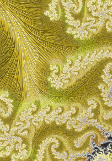 矢量彩色立体分形图案