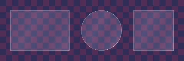 玻璃材质方块矩形圆圈