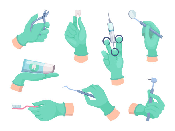 专业牙科诊所设备元素插图