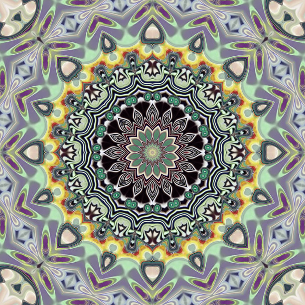 多彩马赛克风格艺术图案