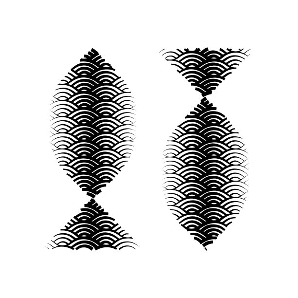 鱼鳞纹logo