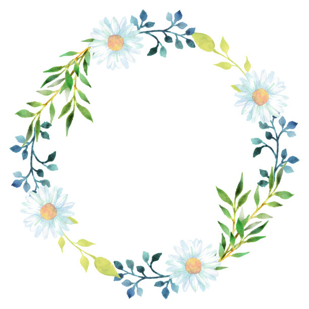 绿色精美圆形花纹图案