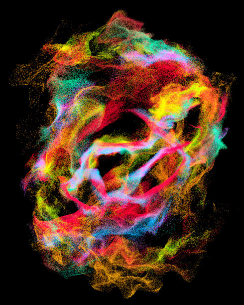 炫彩流动的火焰抽象图案