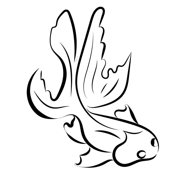 水墨锦鲤鱼