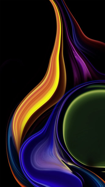 炫彩流动的火焰抽象图案