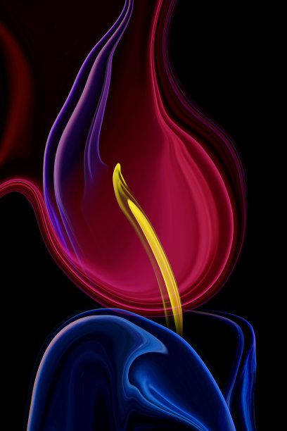 炫彩流动的火焰抽象图案