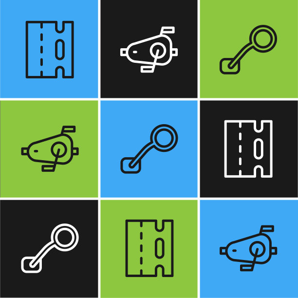 矢量插图简约生活用品镜子