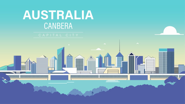 澳大利亚插画科技旅游