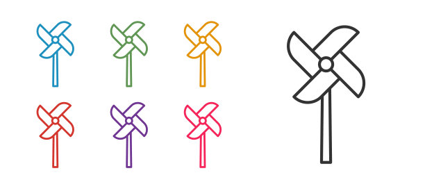 彩色风车logo