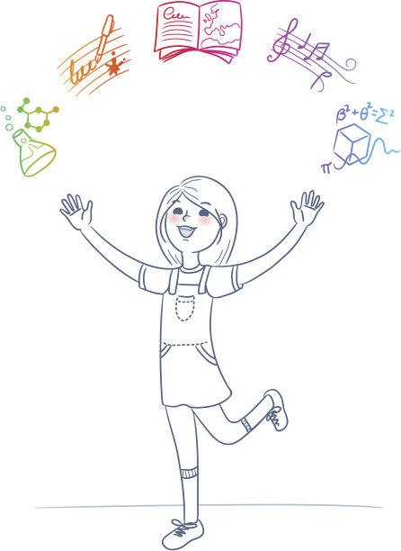 女学生写书法