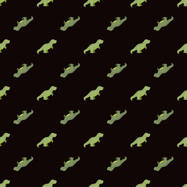 抽象卡通恐龙图案