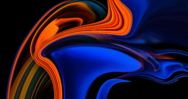 炫彩流动的火焰抽象图案