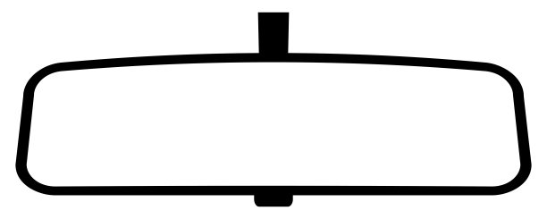 矢量插图简约生活用品镜子