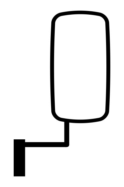 矢量插图简约生活用品镜子