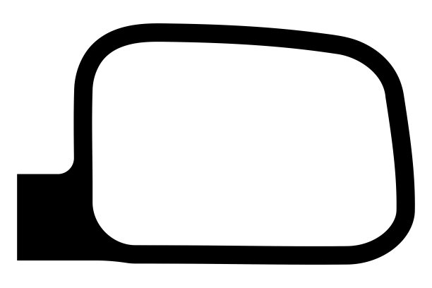 矢量插图简约生活用品镜子