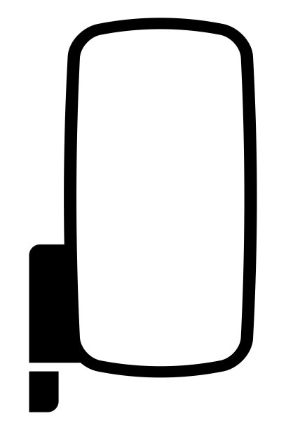 矢量插图简约生活用品镜子