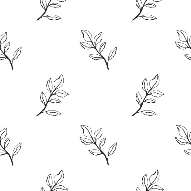 花纹线条边框底纹单页植物花朵